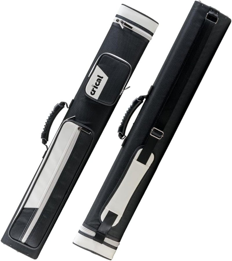 CRICAL Pool Cue Case 2x4 Hard Pool Stick Case Holds 2 Butts and 4 Shafts for Adults Billiard Cue Case with Soft Shoulder Straps - Image 1